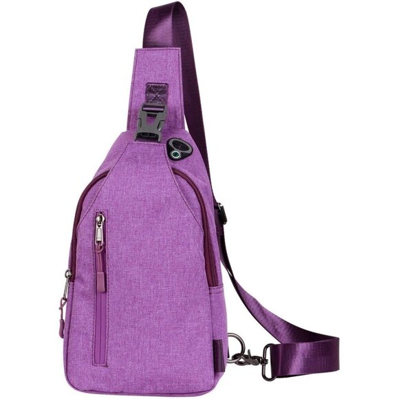 Handbags - Unisex Waterproof Nylon Sling Crossbody Bag with Multiple Pockets for Travel and